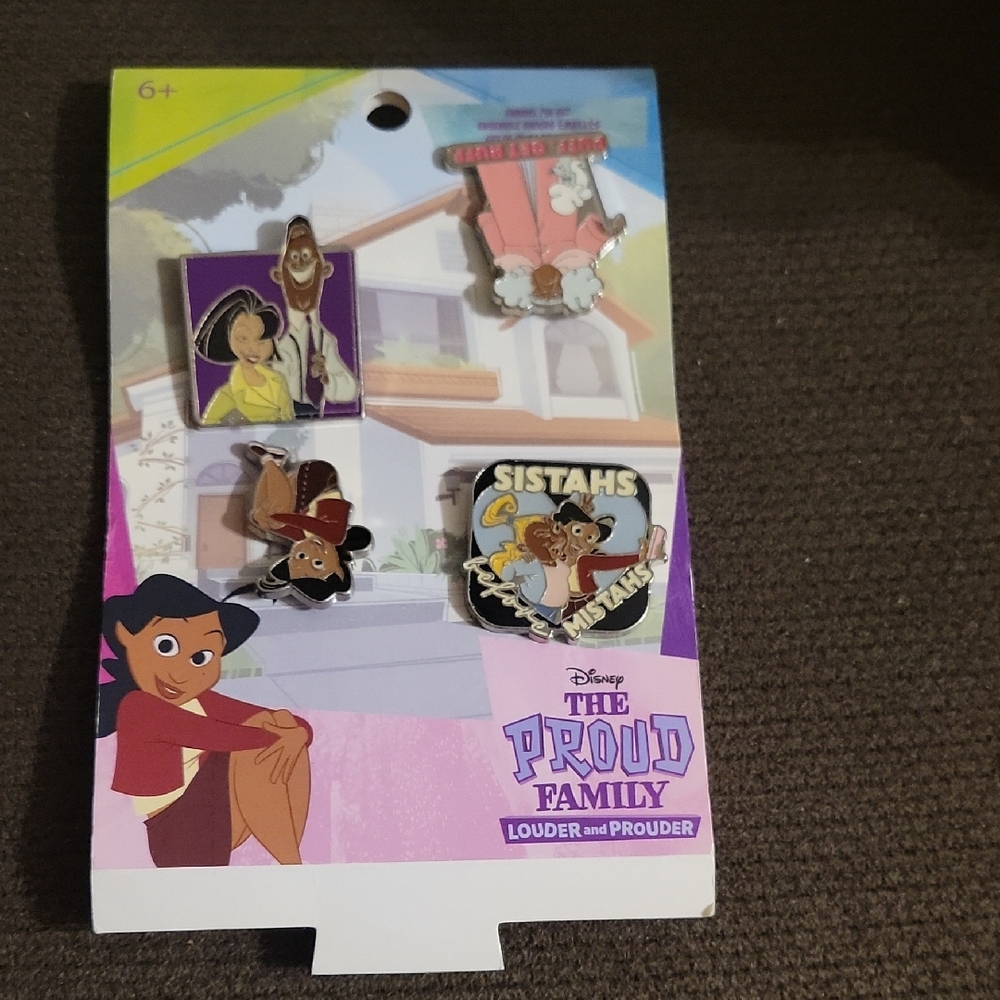 Disney The Proud Family 4-Pack Metal Pin Set By Funko Disney